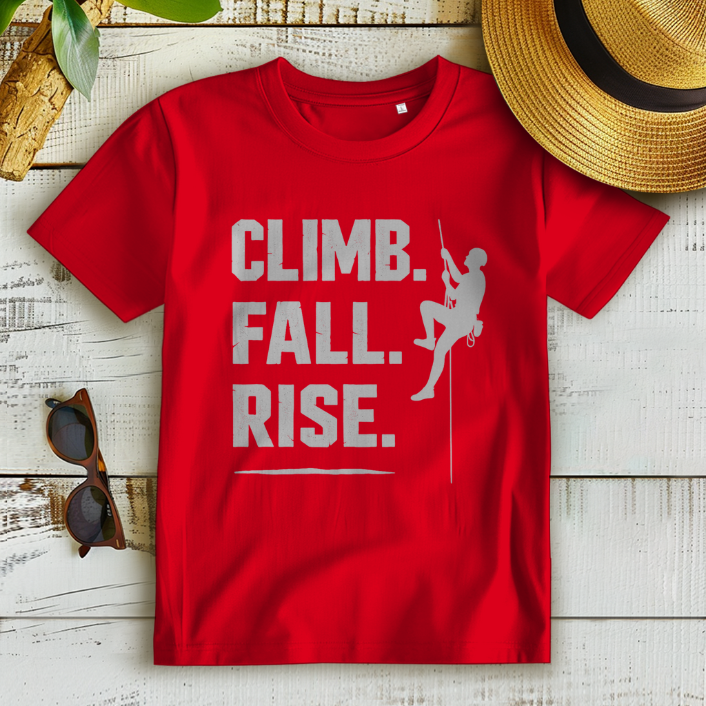 Damen Premium Bio T-Shirt Climb Fall Rise