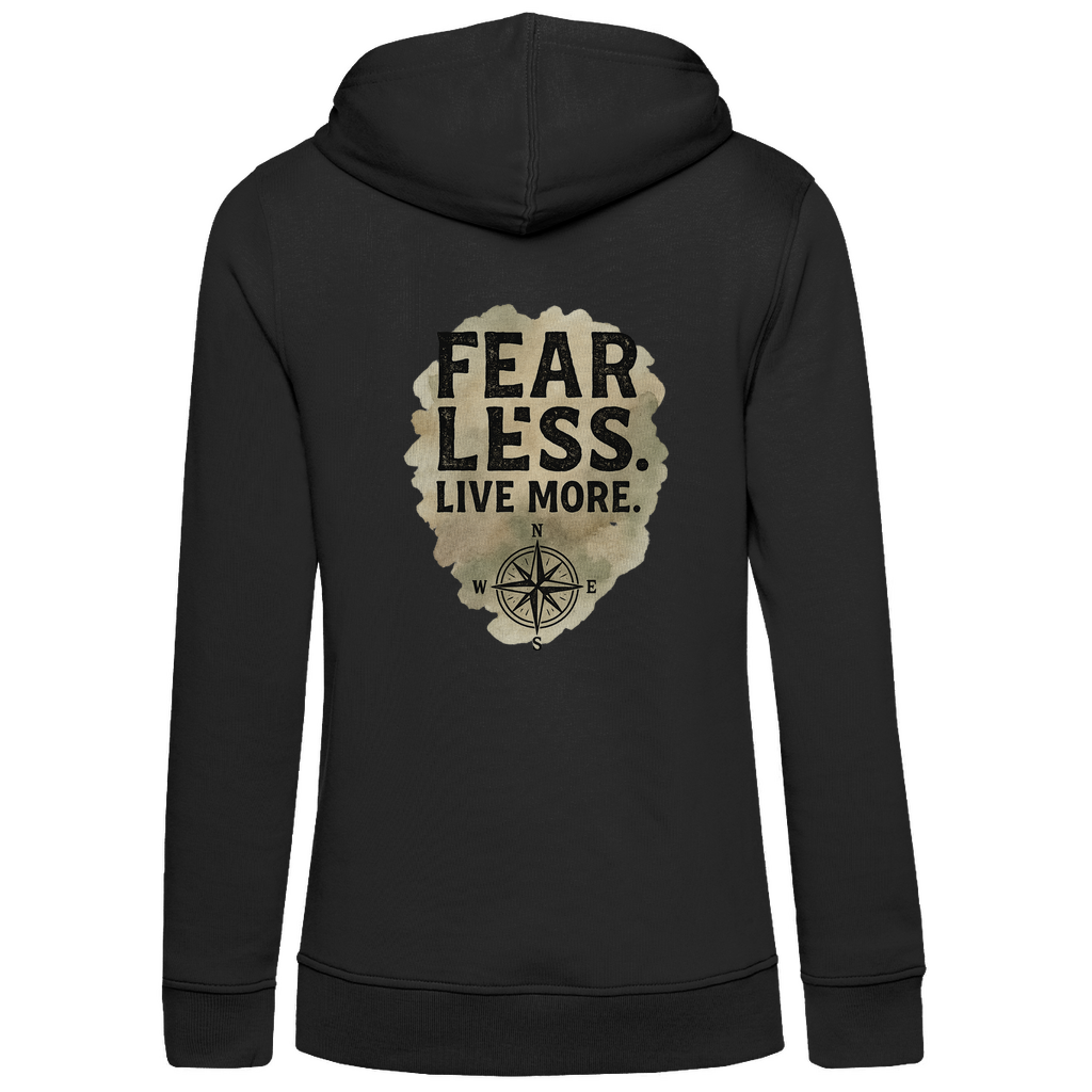 Damen Premium Bio Hoodie Fear Less. Live More