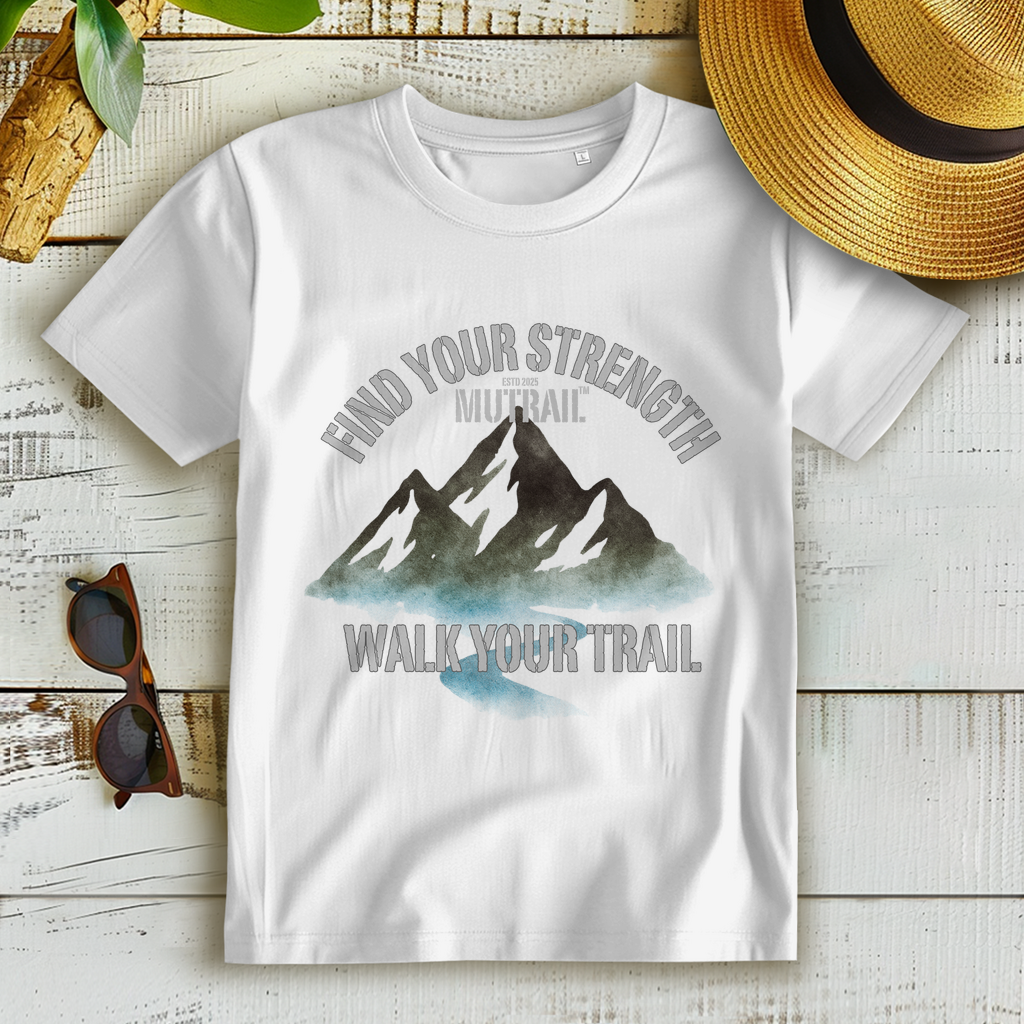 Damen Premium Bio T-Shirt – Find Your Strength | Walk Your Trail