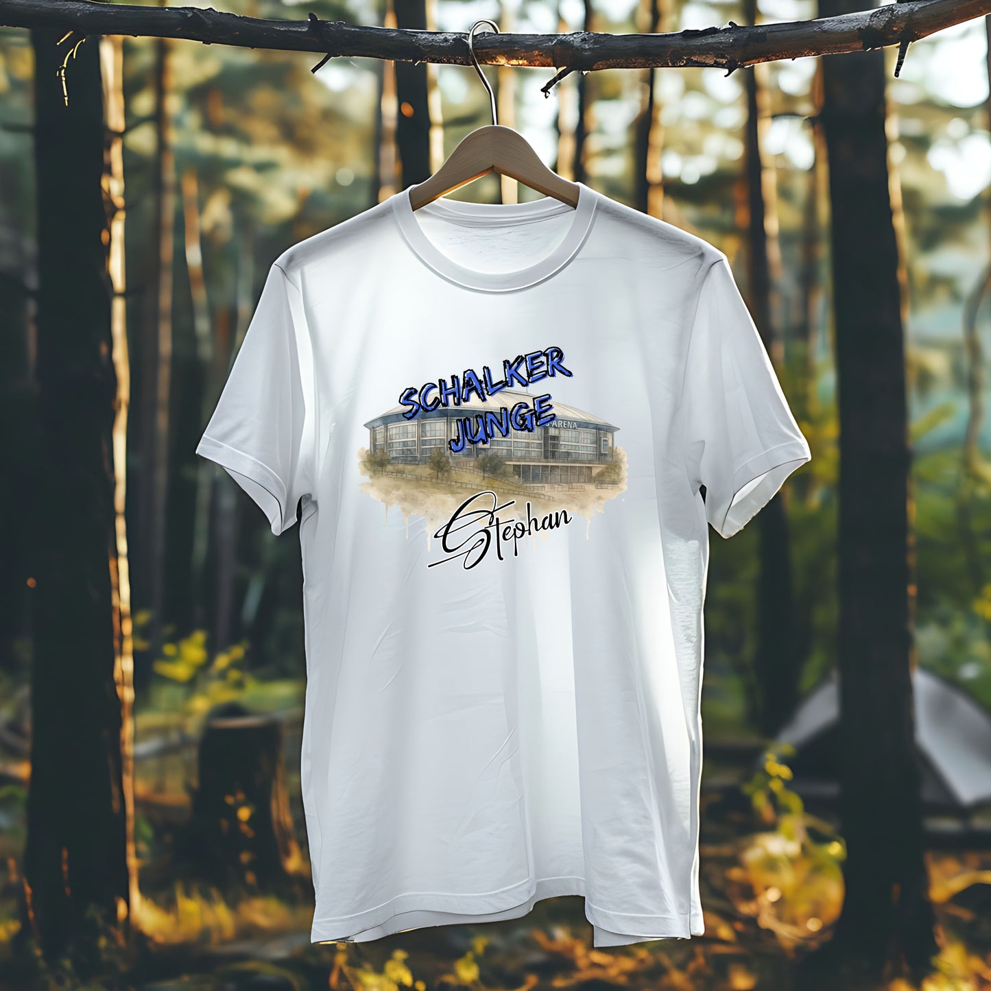 Herren Premium Bio T-Shirt Schalker Junge personalisiert mit Namen