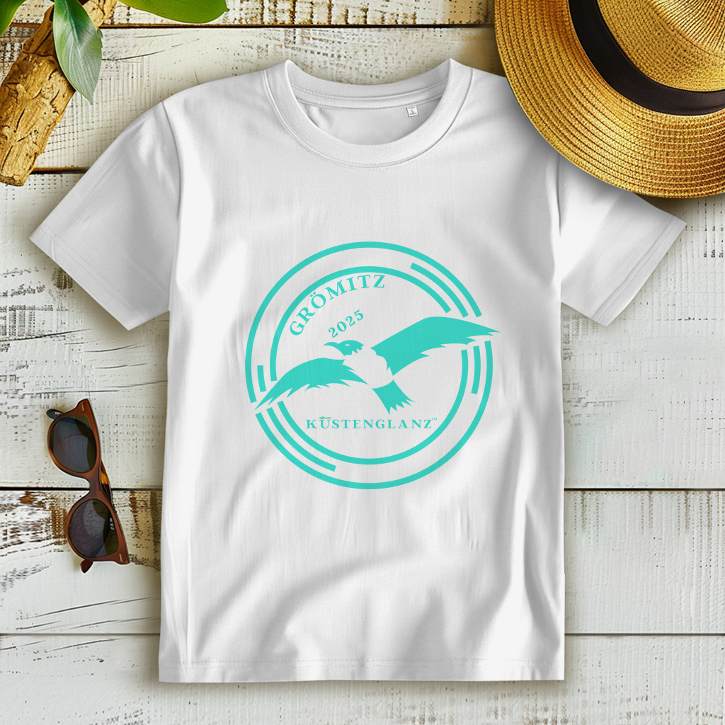 Damen Bio T-Shirt personalisiert – Maritimes Küstenglanz Shirt