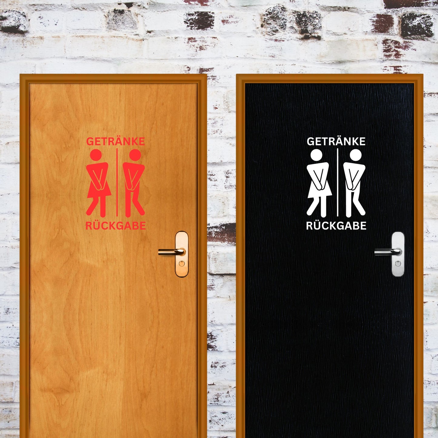 Vinyl Aufkleber WC Getränkerückgabe für Toilette