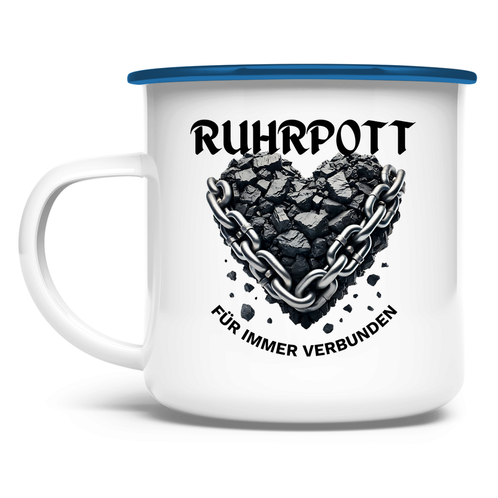 Emaille Tasse Kohlen Herz