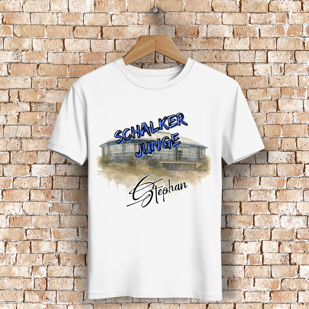 Herren Premium Bio T-Shirt Schalker Junge personalisiert mit Namen