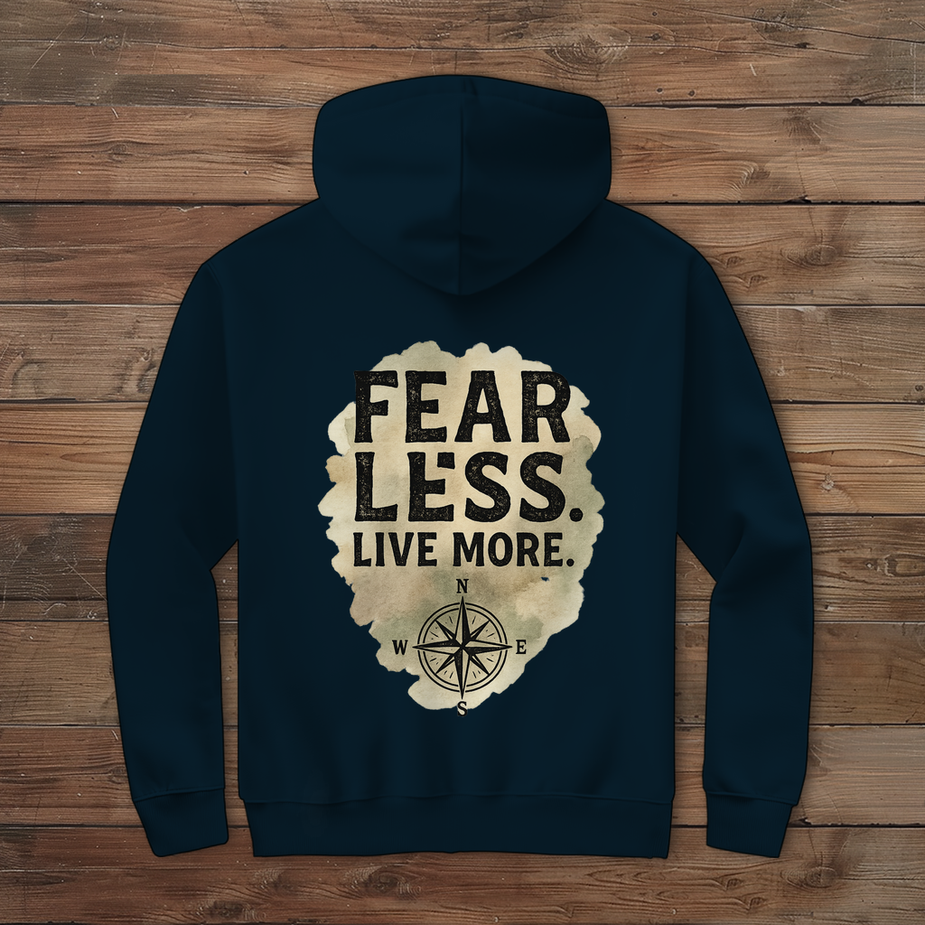 Herren Zipper Hoodie Fear Less. Live More