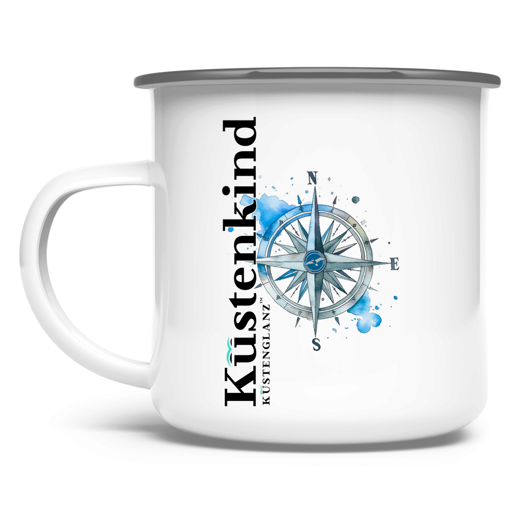 Emaille Tasse Küstenkind