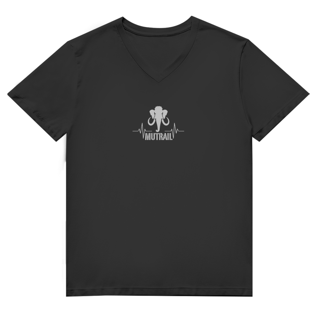 MUTRAIL™ Herren Bio V-Neck T-Shirt schwarz