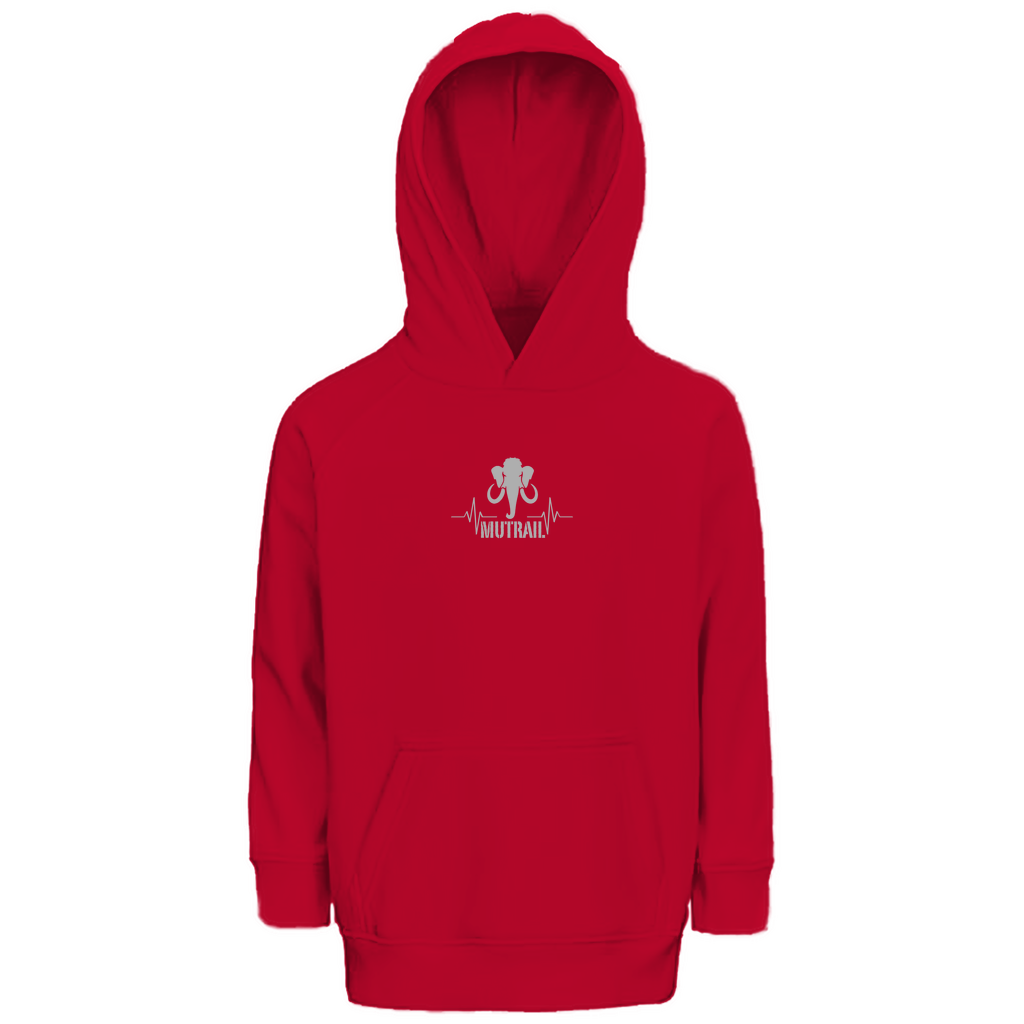 MUTRAIL™ Kinder Hoodie Vorderseite mit Mammut-Design