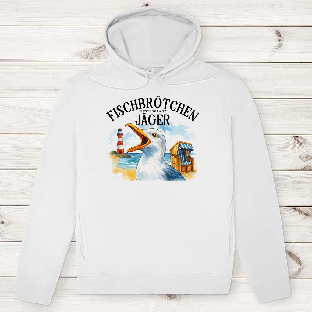 Herren Premium Bio Hoodie Fischbrötchen Jäger