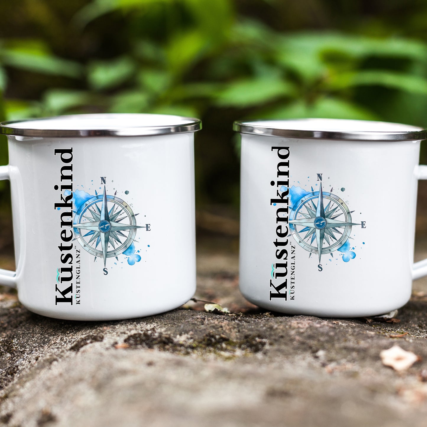 Emaille Tasse Küstenkind