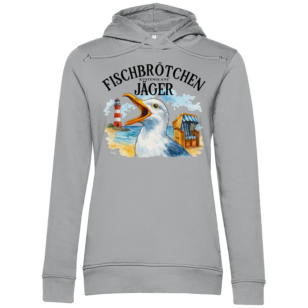 Damen Premium Bio Hoodie Fischbrötchen Jäger