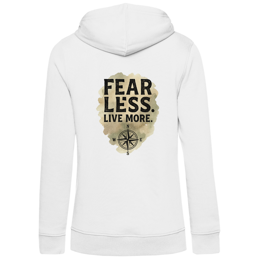 Damen Premium Bio Hoodie Fear Less. Live More
