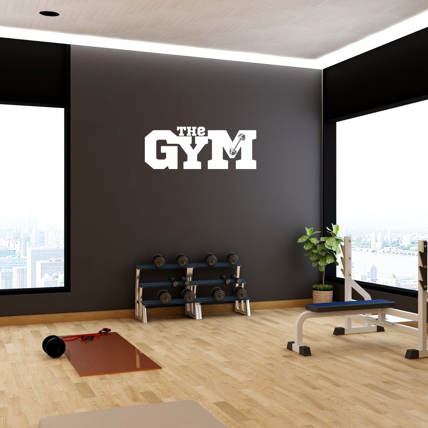 The GYM Wandaufkleber - Wanddekoration für den Fitnessraum