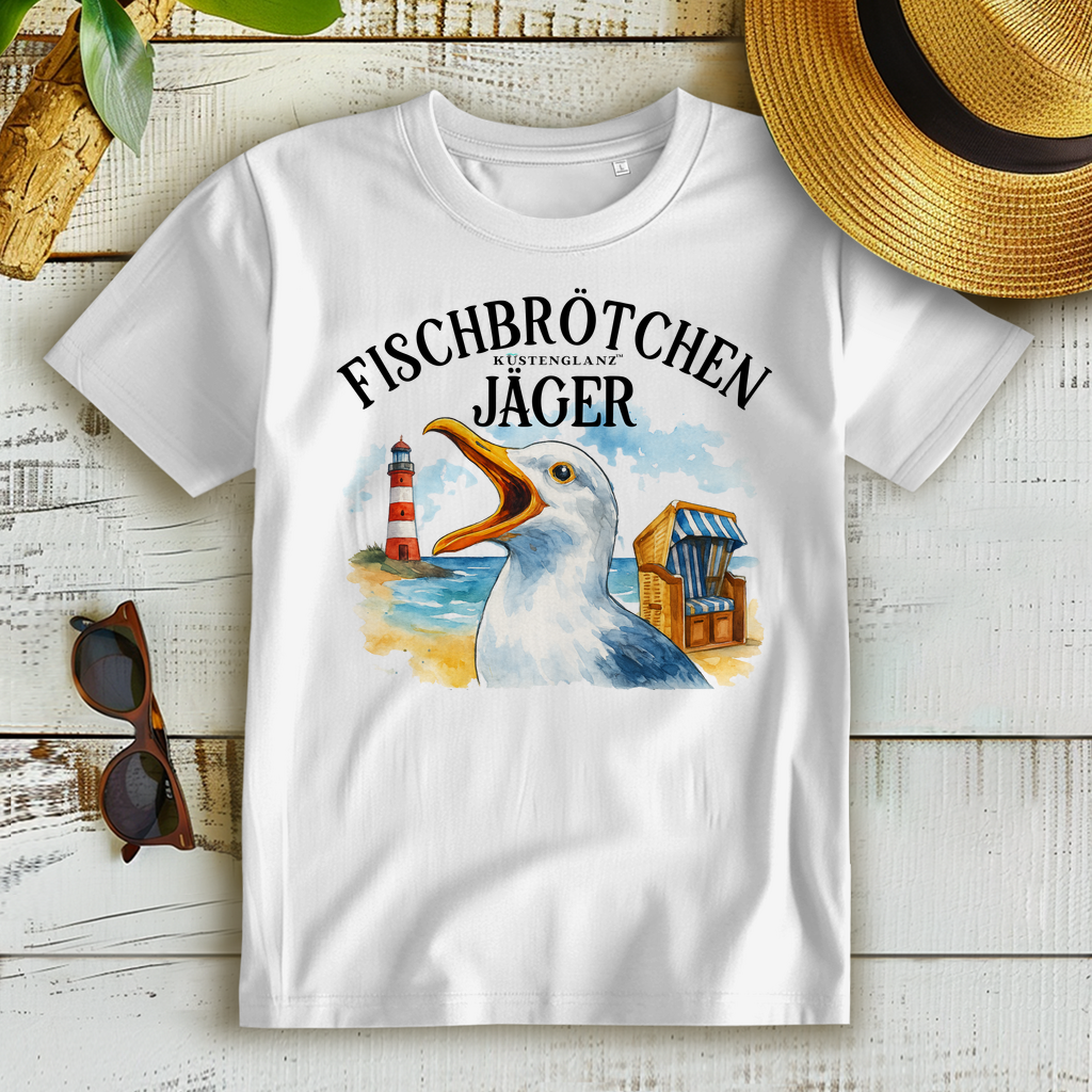 Damen Premium Bio T-Shirt Fischbrötchen Jäger