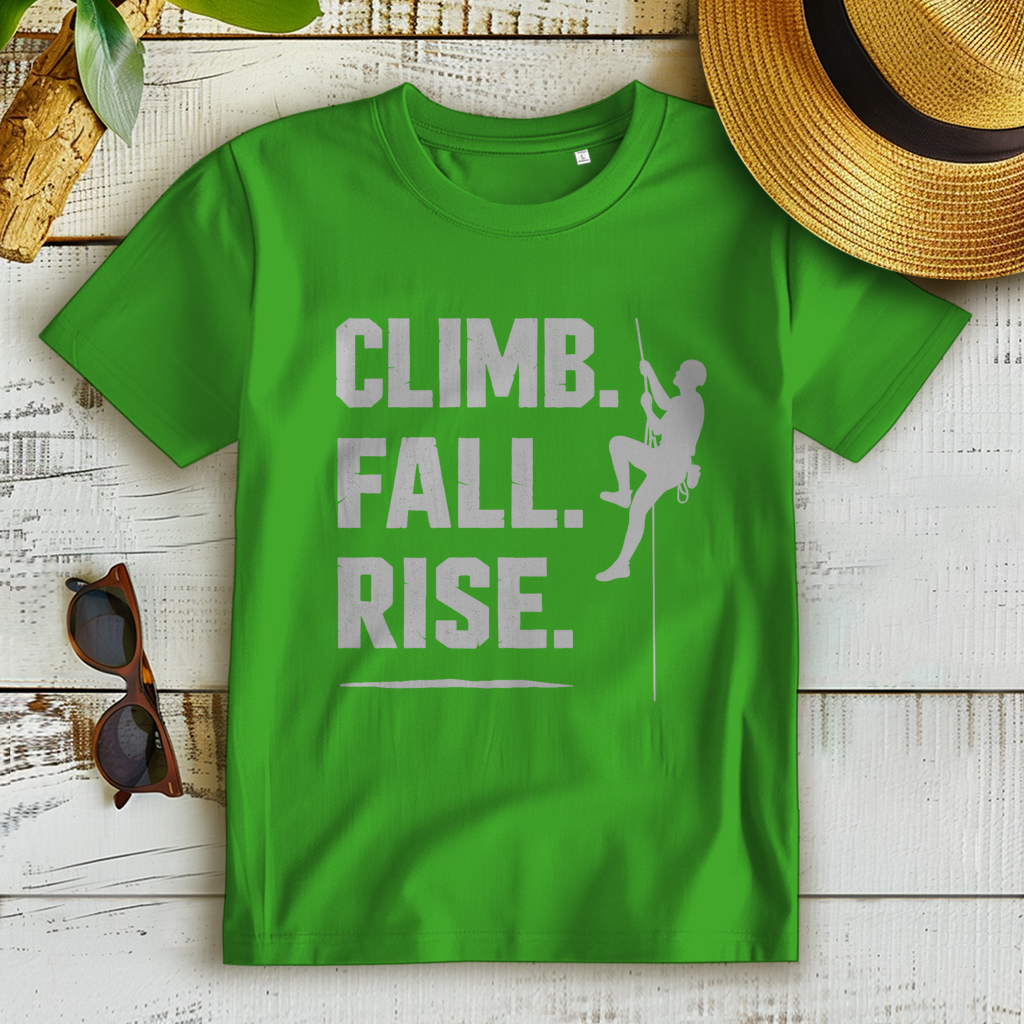 Damen Premium Bio T-Shirt Climb Fall Rise