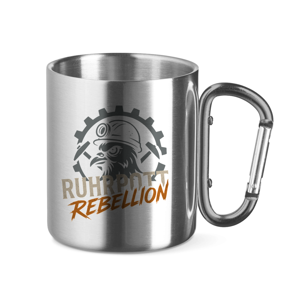 Edelstahltasse mit Karabinergriff Ruhrpott Rebellion TM