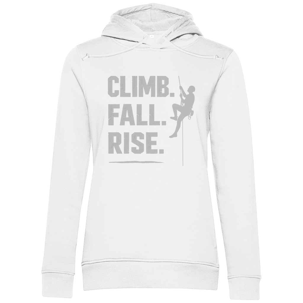 Damen Premium Bio Hoodie Climb Fall Rise