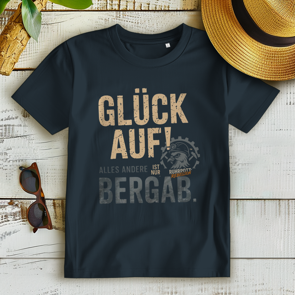 Damen Premium Bio T-Shirt Glück Auf! Alles andere ist Bergab
