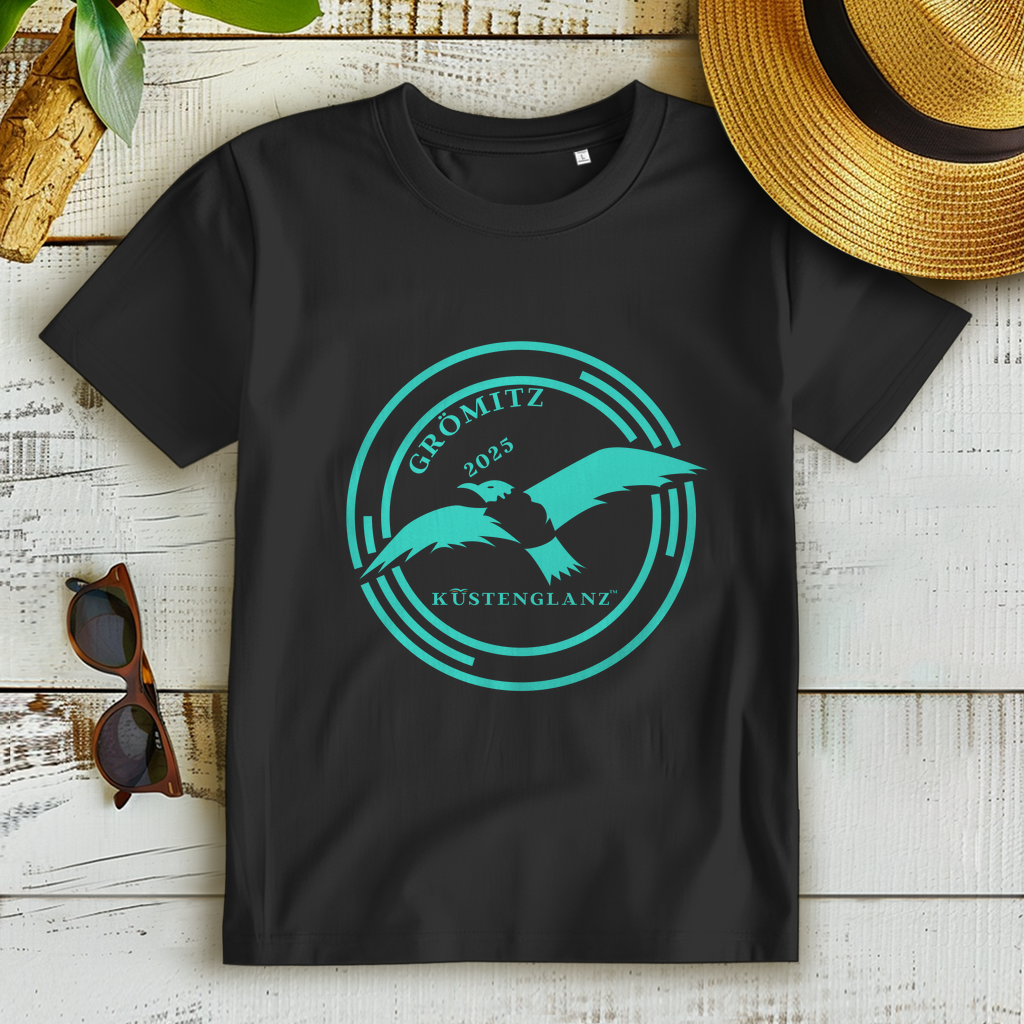 Damen Bio T-Shirt personalisiert – Maritimes Küstenglanz Shirt
