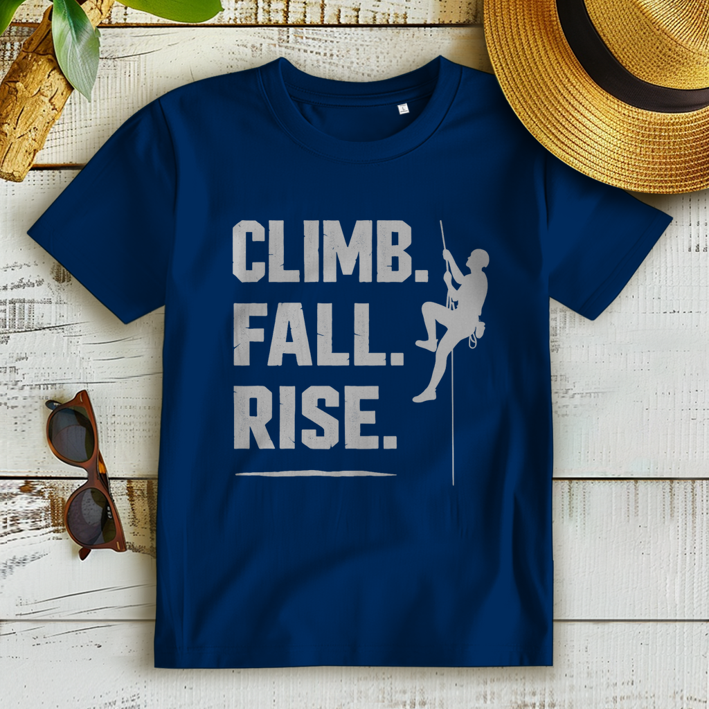 Damen Premium Bio T-Shirt Climb Fall Rise
