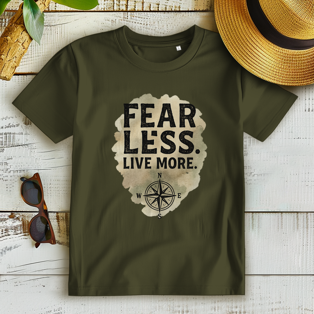 Damen Premium Bio T-Shirt Fear Less. Live More