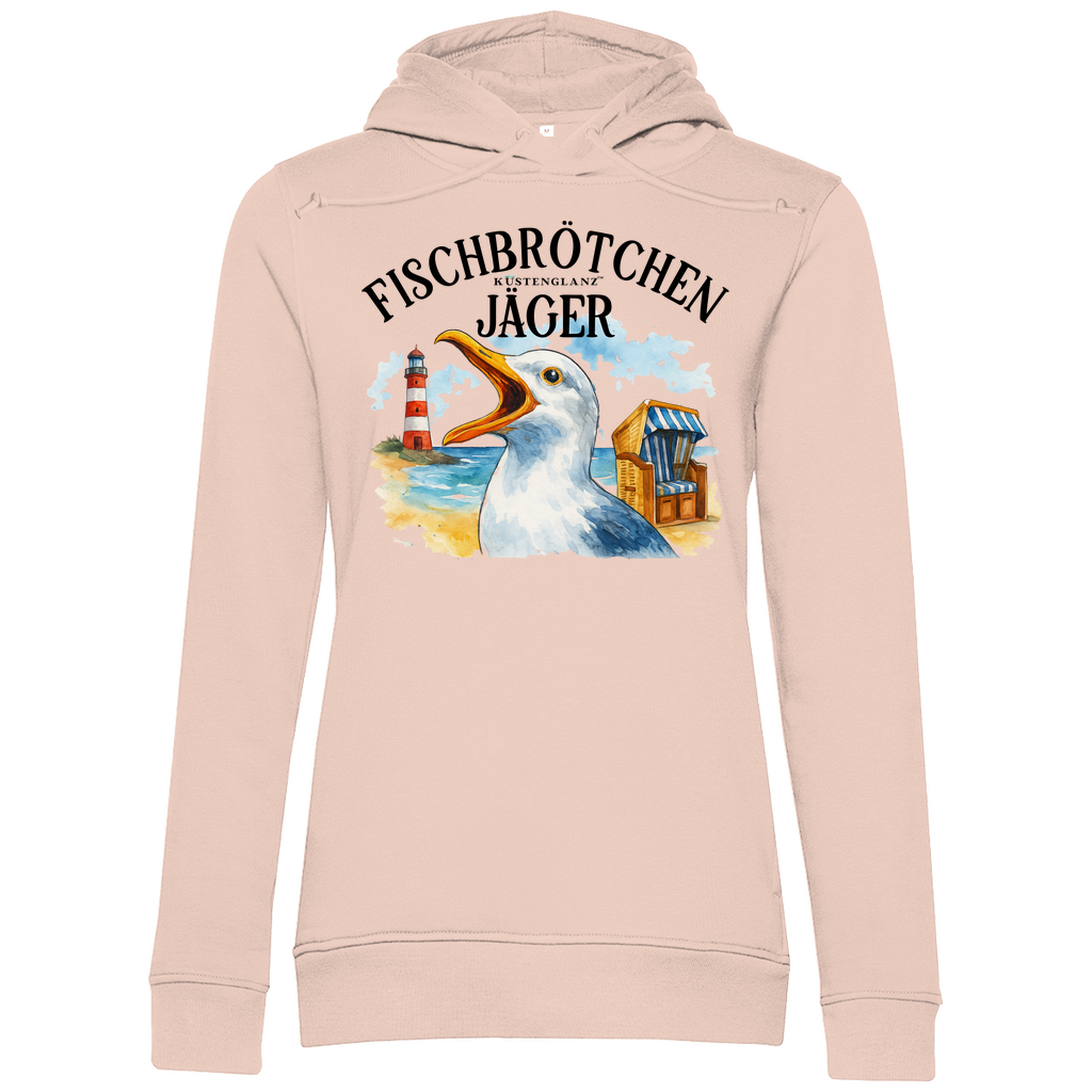 Damen Premium Bio Hoodie Fischbrötchen Jäger