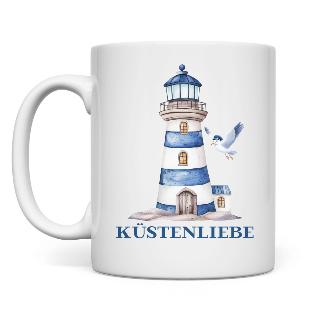 Tasse Küstenliebe mit Leuchtturm