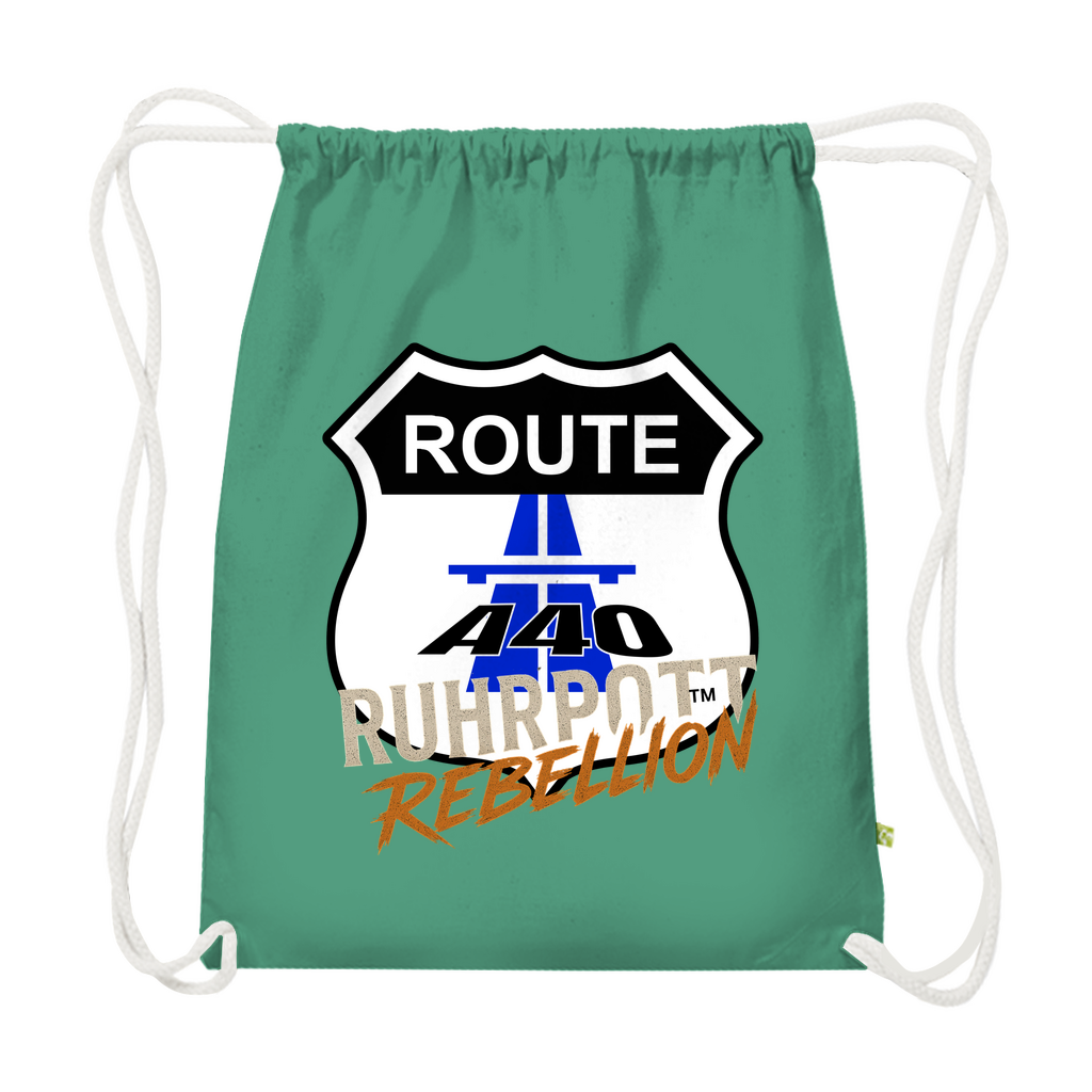 Kordelzug Premium Bio Turnbeutel 13 l mit Ruhrpott Rebellion Motiv