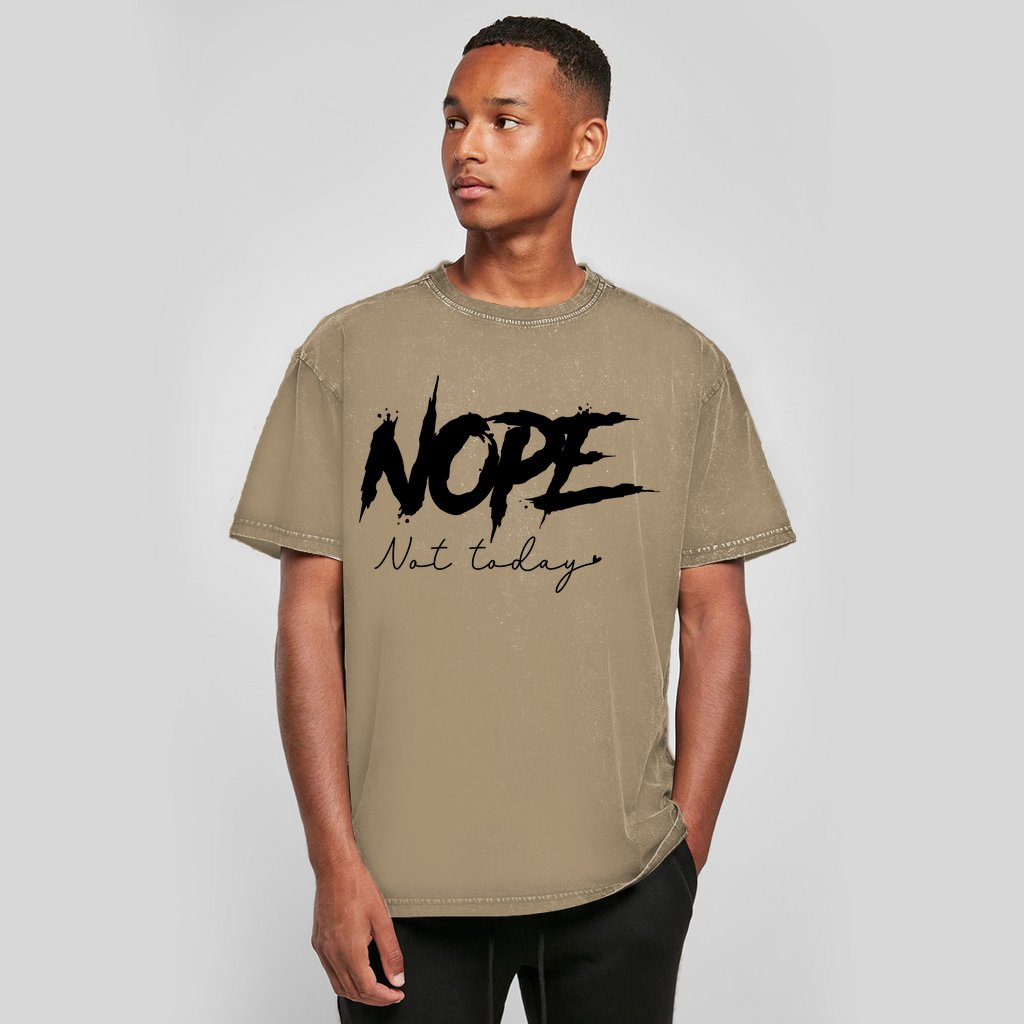 Oversize Washed T-Shirt Nope not today
