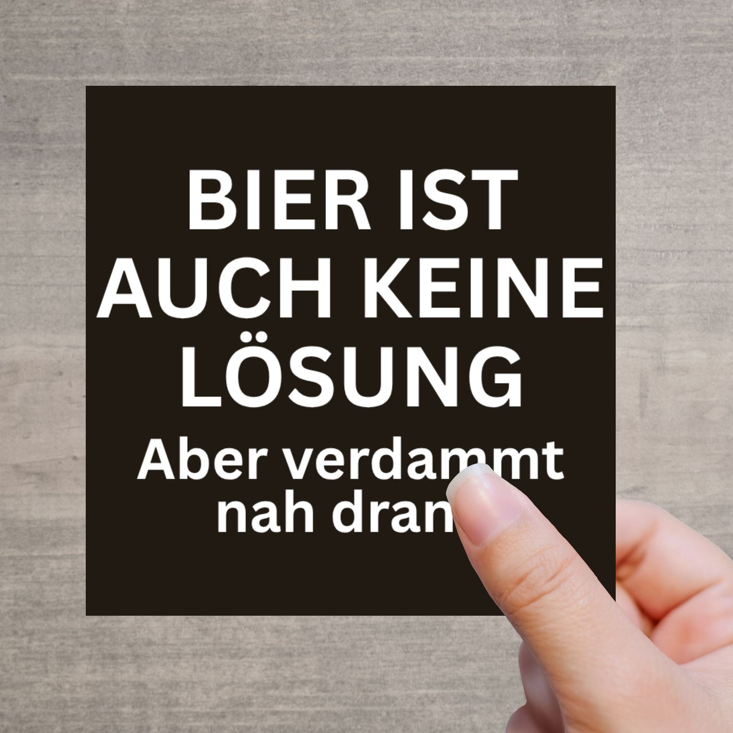 Lustiger Bier-Sticker mit Spruch – Bier ist keine Lösung – für Männer, Party & Ballermann