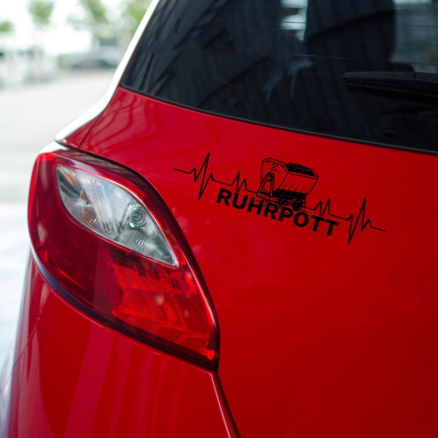 Vinyl Aufkleber Ruhrpott Herzschlag mit Lore