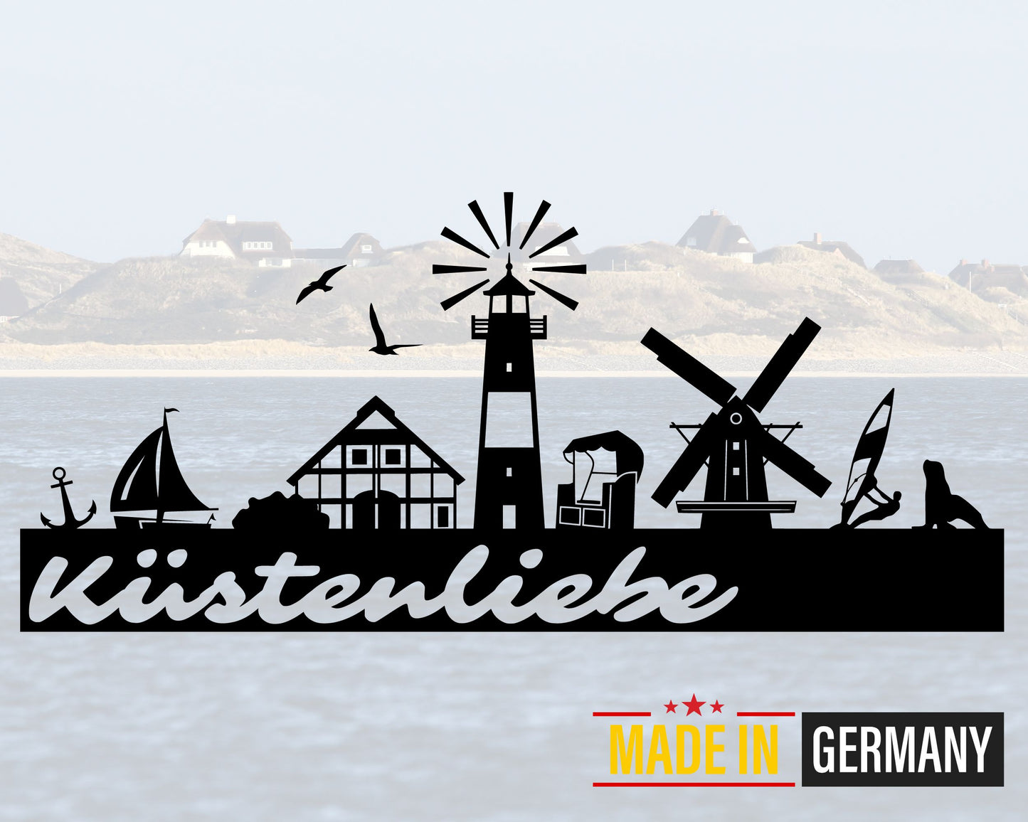 Küstenliebe SVG Datei maritimes Motiv