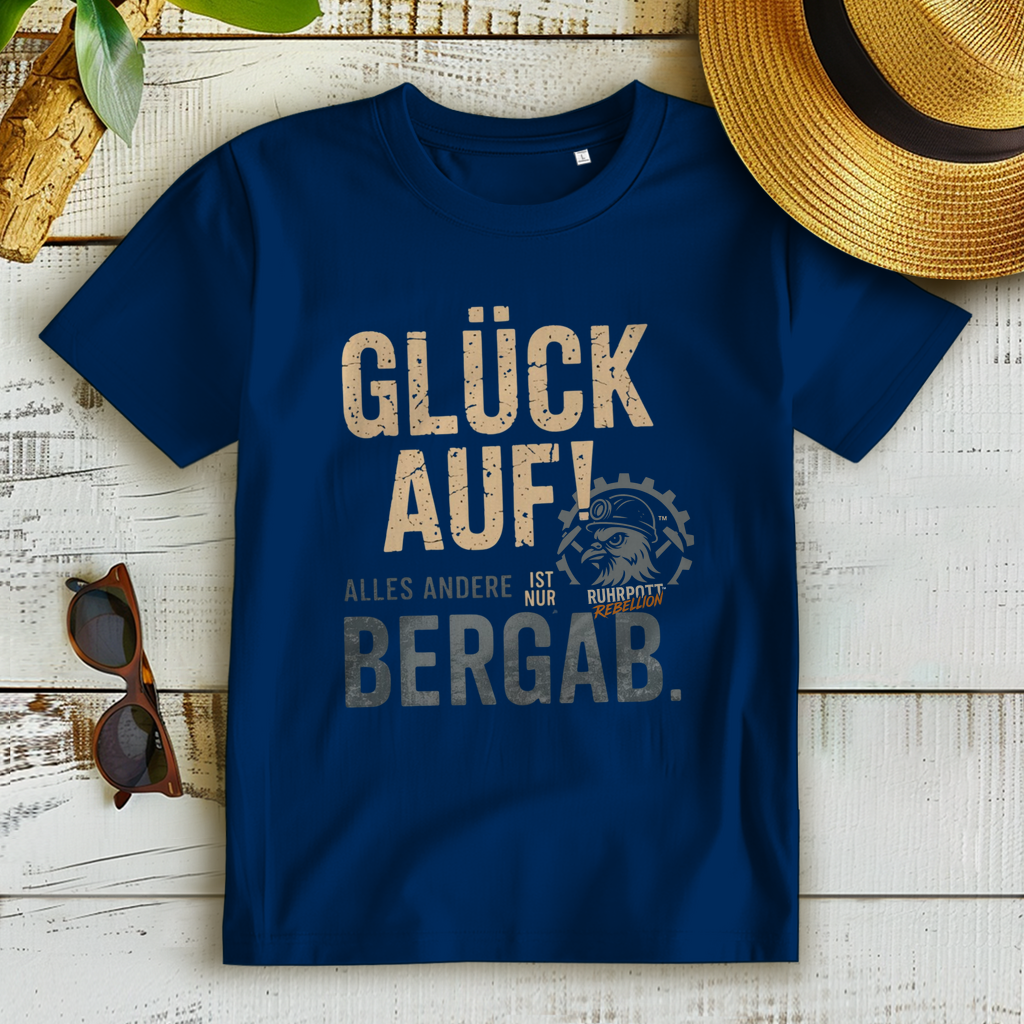 Damen Premium Bio T-Shirt Glück Auf! Alles andere ist Bergab