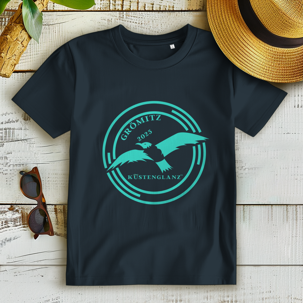 Damen Bio T-Shirt personalisiert – Maritimes Küstenglanz Shirt