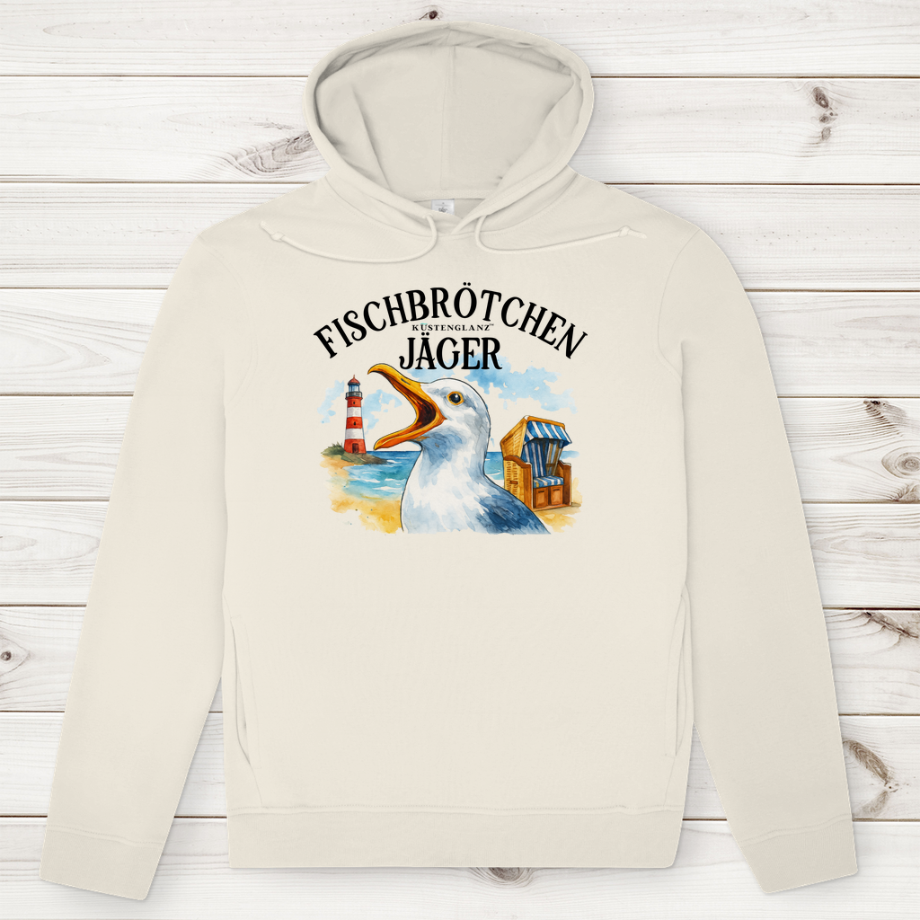 Herren Premium Bio Hoodie Fischbrötchen Jäger