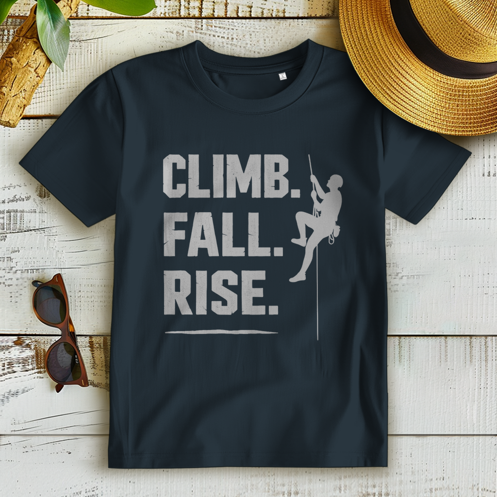 Damen Premium Bio T-Shirt Climb Fall Rise
