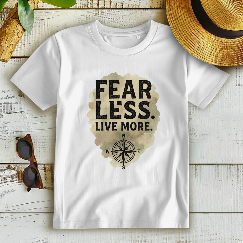 Damen Premium Bio T-Shirt Fear Less. Live More