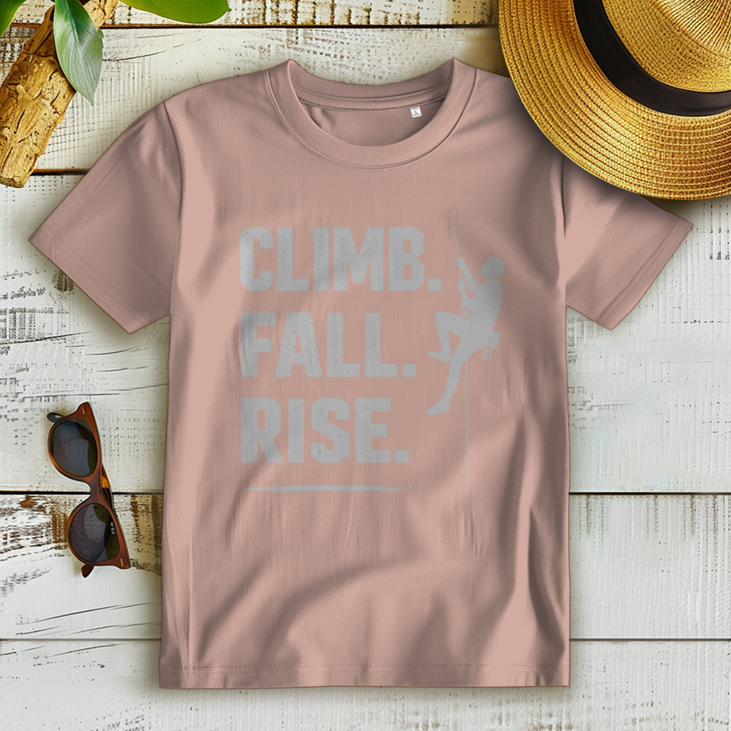 Damen Premium Bio T-Shirt Climb Fall Rise