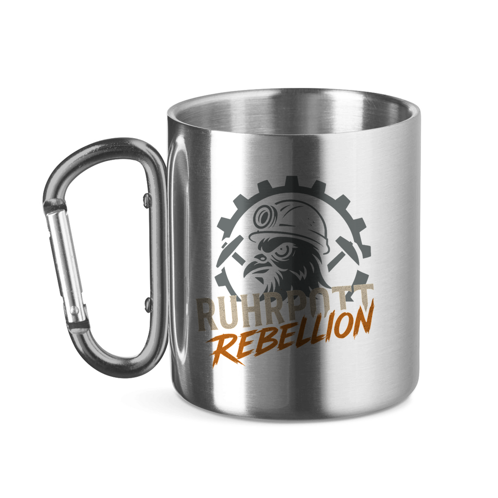 Edelstahltasse mit Karabinergriff Ruhrpott Rebellion TM
