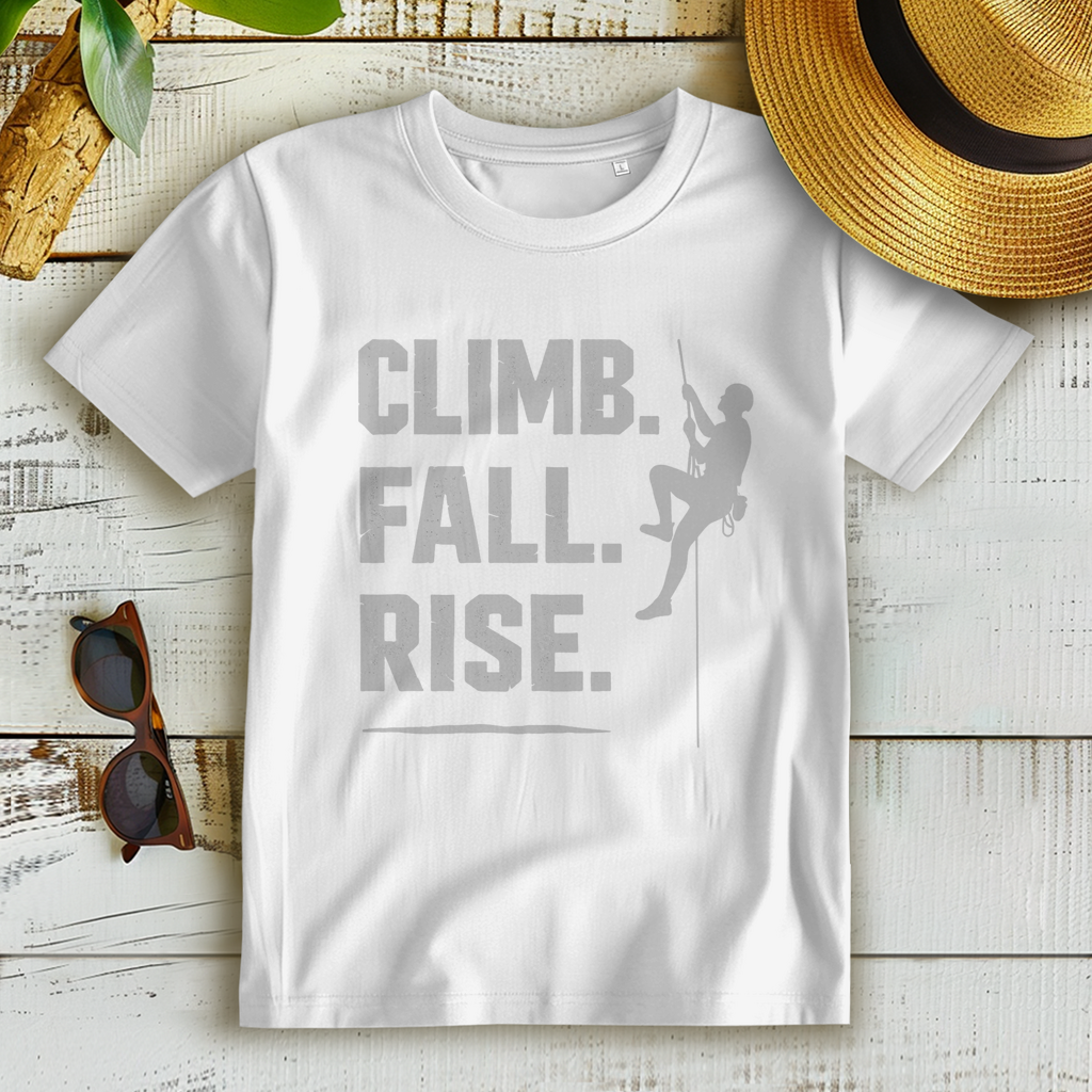 Damen Premium Bio T-Shirt Climb Fall Rise