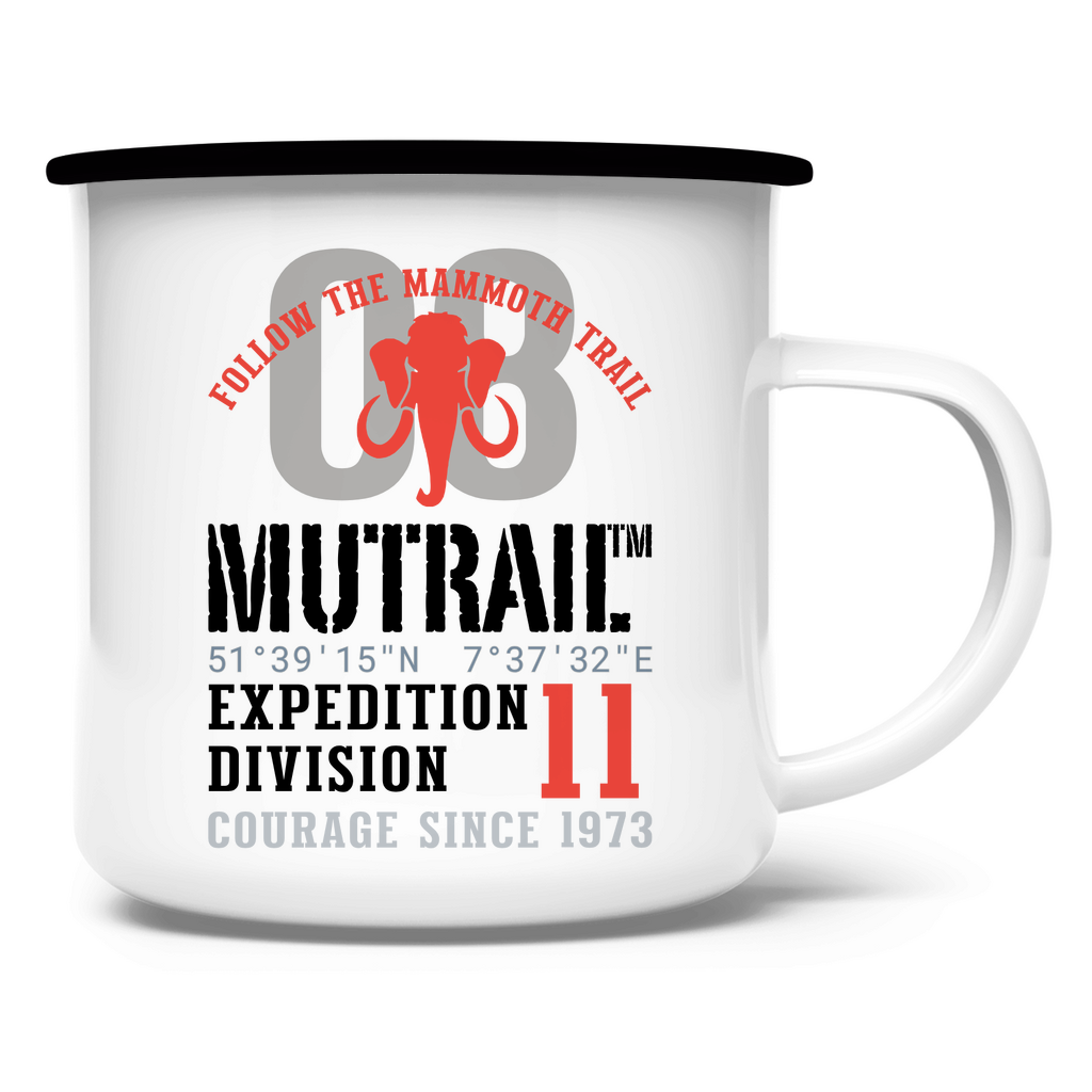 Emaille Tasse Tasse Follow the Mammoth Trail 08