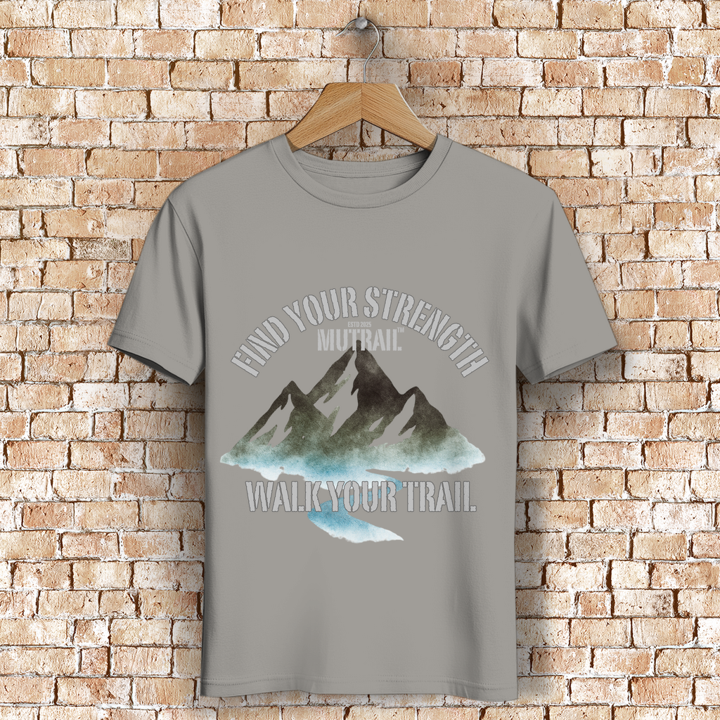 Herren Premium Bio T-Shirt – Find Your Strength, Walk Your Trail