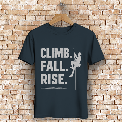 Mutrail Herren Premium Bio T-Shirt Climb Fall Rise