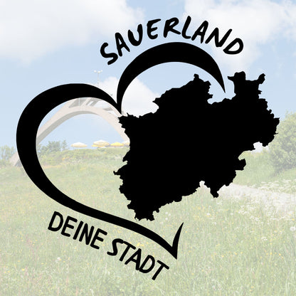 Sauerland Herz-Aufkleber personalisiert