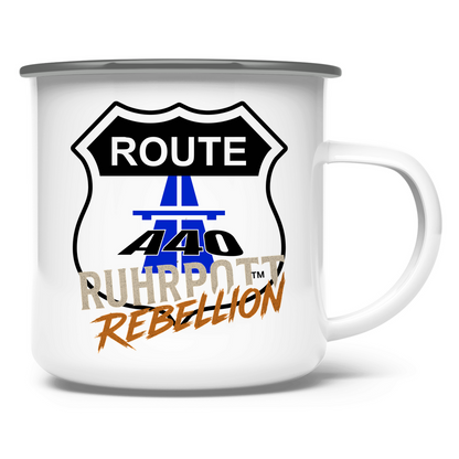 Emaille-Tasse Route A40 Ruhrpott Rebellion