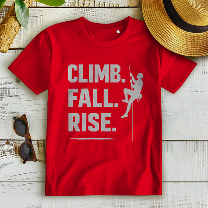 Damen Premium Bio T-Shirt Climb Fall Rise
