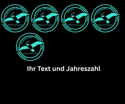 Herren Bio T-Shirt personalisiert – Maritimes Küstenglanz Shirt
