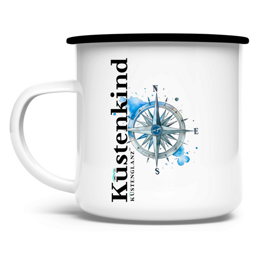 Emaille Tasse Küstenkind