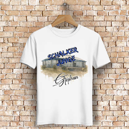 Herren Premium Bio T-Shirt Schalker Junge personalisiert mit Namen