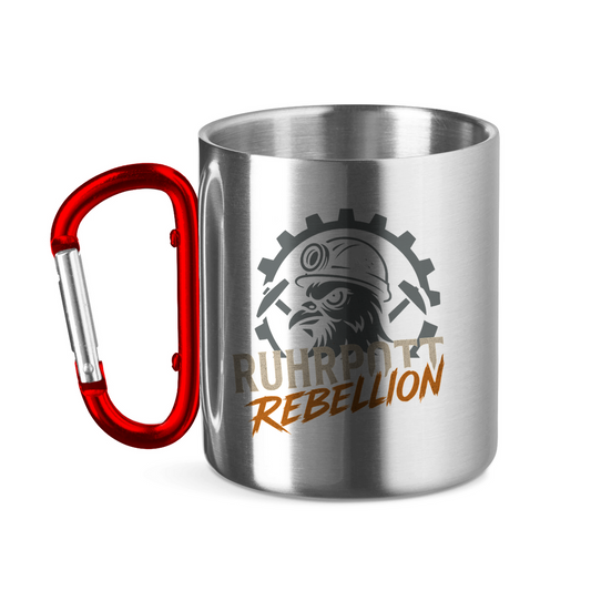 Edelstahltasse mit Karabinergriff Ruhrpott Rebellion TM